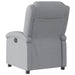 Fauteuil verstelbaar stof lichtgrijs