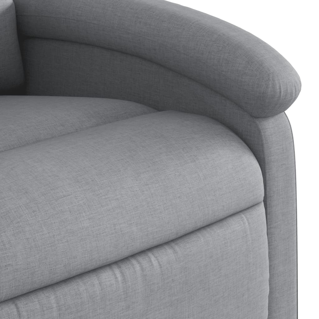 Fauteuil verstelbaar stof lichtgrijs