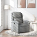 Fauteuil verstelbaar stof lichtgrijs