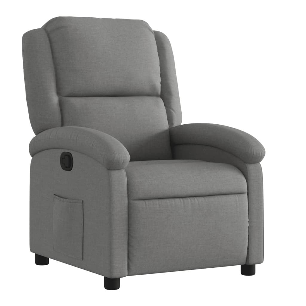 Fauteuil verstelbaar stof donkergrijs