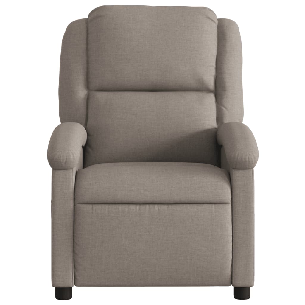 Fauteuil verstelbaar stof taupe