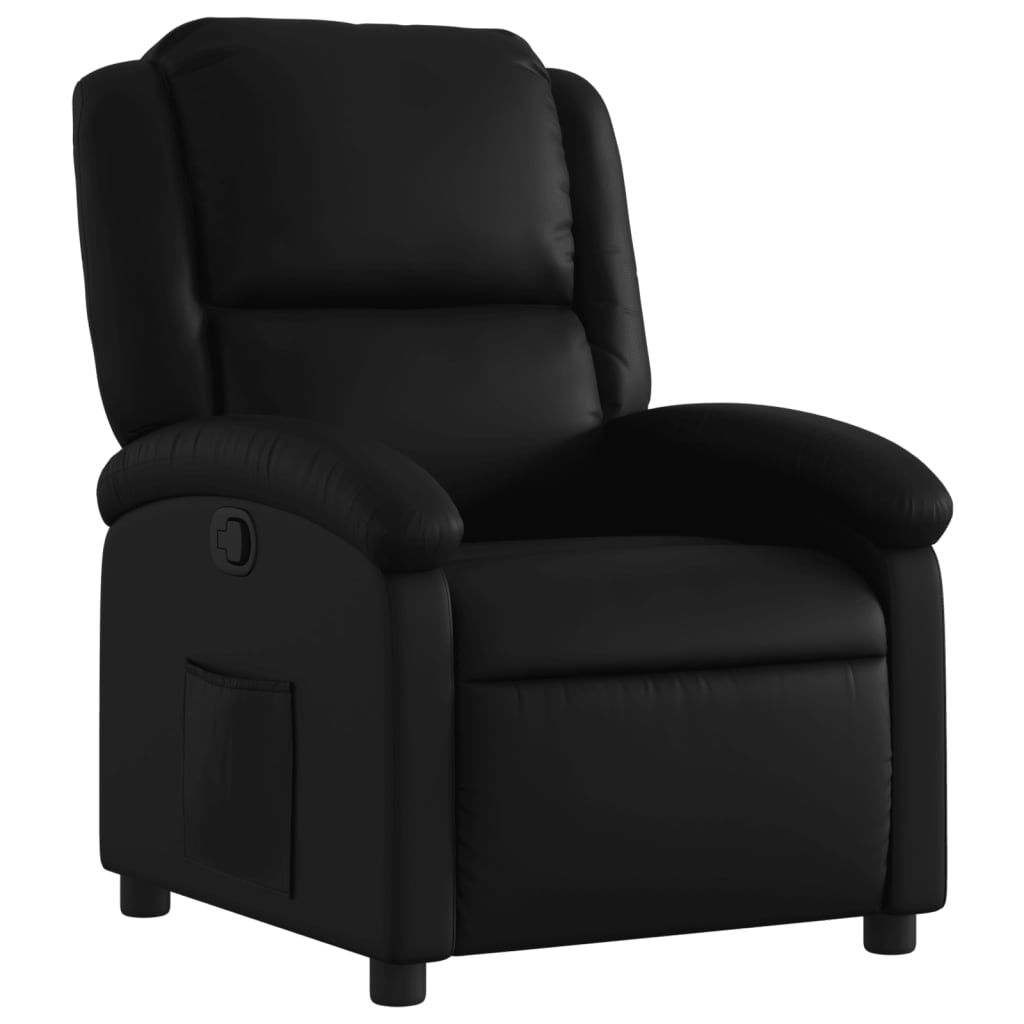 Fauteuil verstelbaar kunstleer zwart