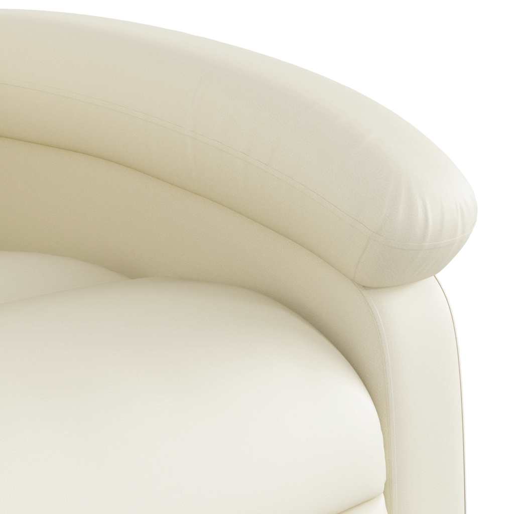Fauteuil verstelbaar kunstleer crèmekleurig