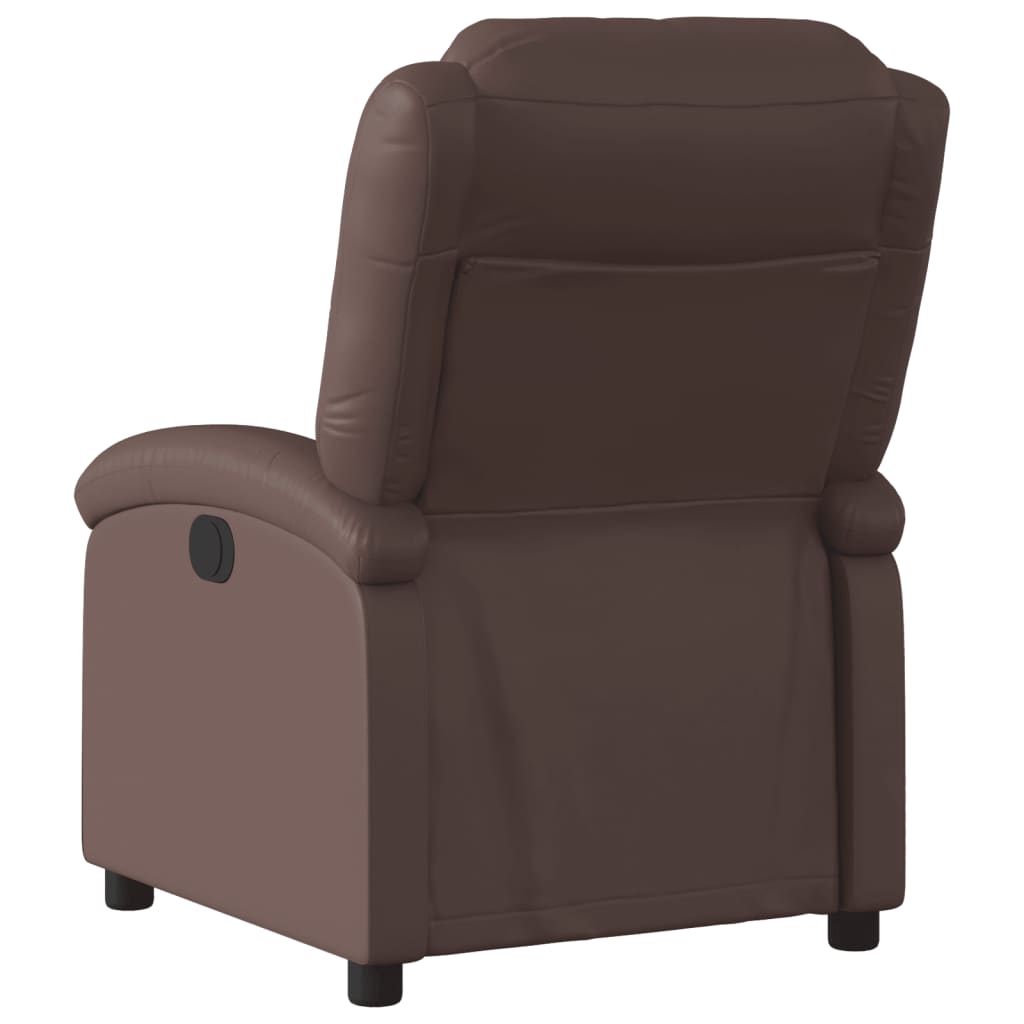 Fauteuil verstelbaar kunstleer bruin