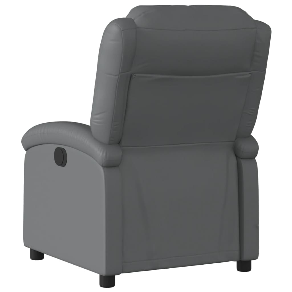 Fauteuil verstelbaar kunstleer grijs
