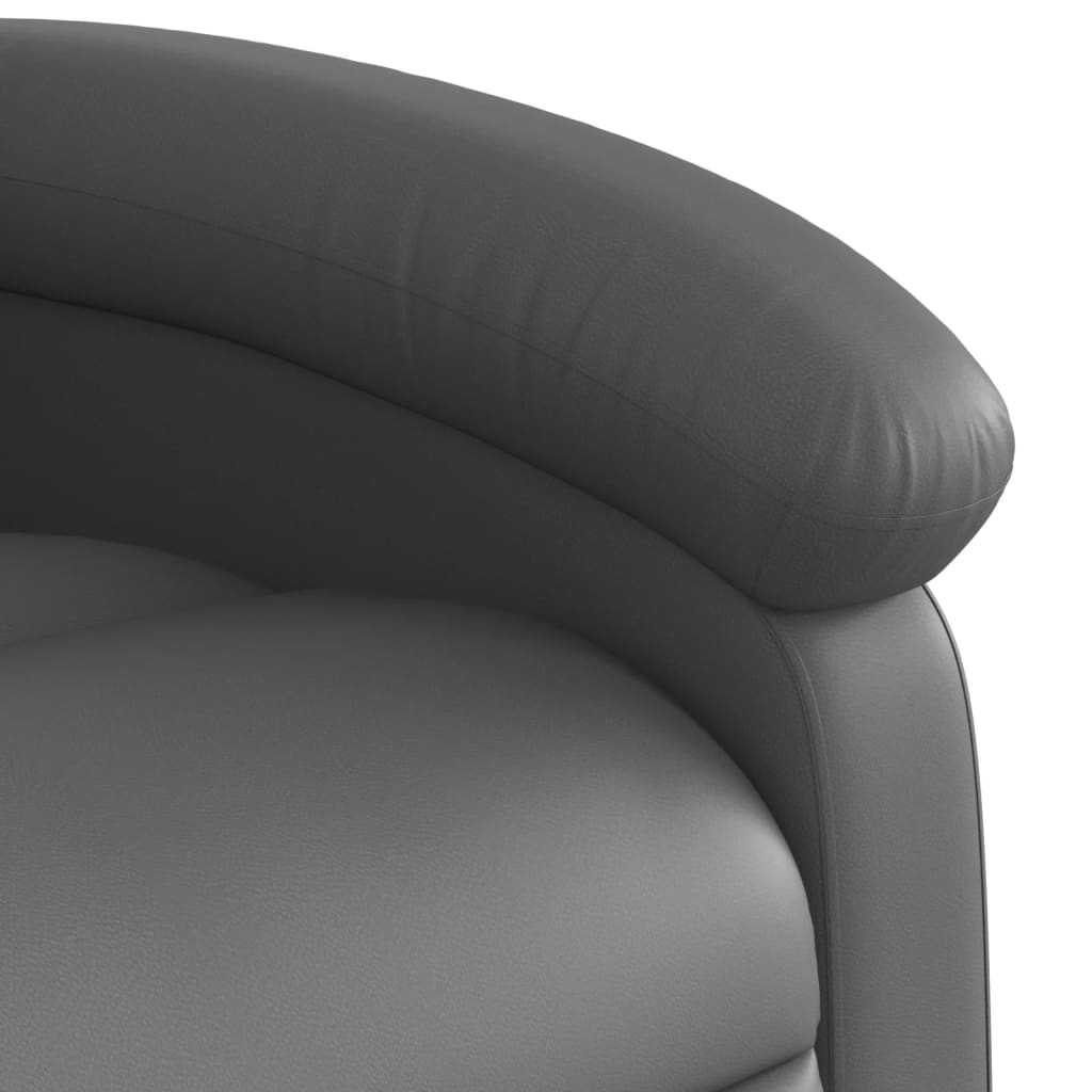 Fauteuil verstelbaar kunstleer grijs