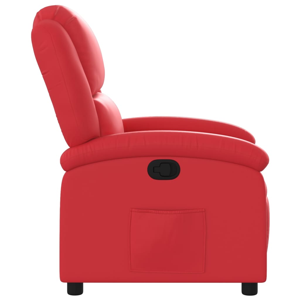 Fauteuil verstelbaar kunstleer rood