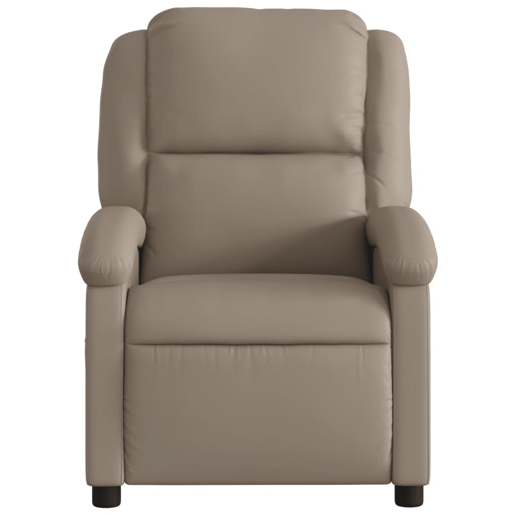 Fauteuil verstelbaar kunstleer cappuccinokleurig