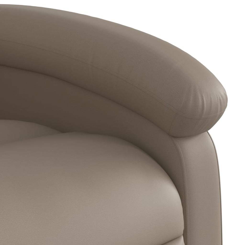 Fauteuil verstelbaar kunstleer cappuccinokleurig