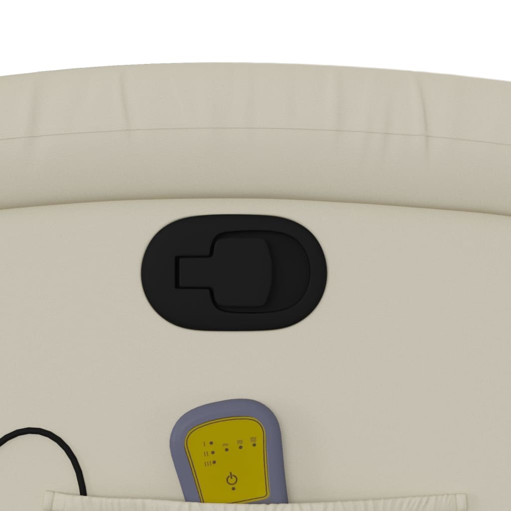 Massagestoel verstelbaar kunstleer crème