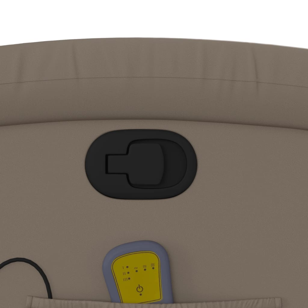 Massagestoel verstelbaar kunstleer cappuccinokleurig