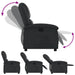 Relaxfauteuil Zwart Echt Leer