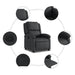 Relaxfauteuil Zwart Echt Leer
