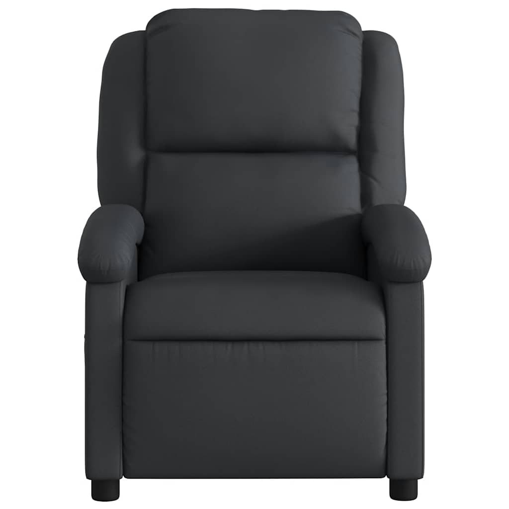Relaxfauteuil Zwart Echt Leer