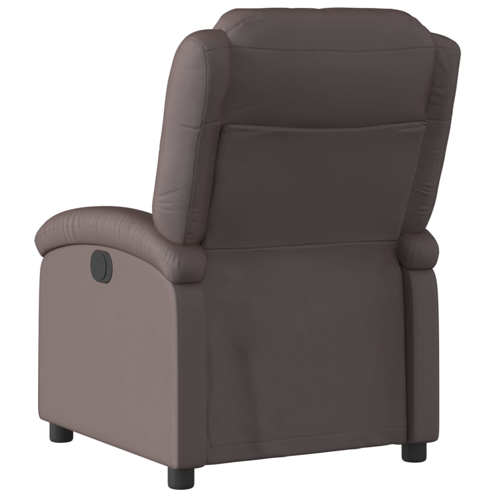Fauteuil verstelbaar echt leer donkerbruin