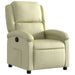 Fauteuil echt leer crèmekleurig