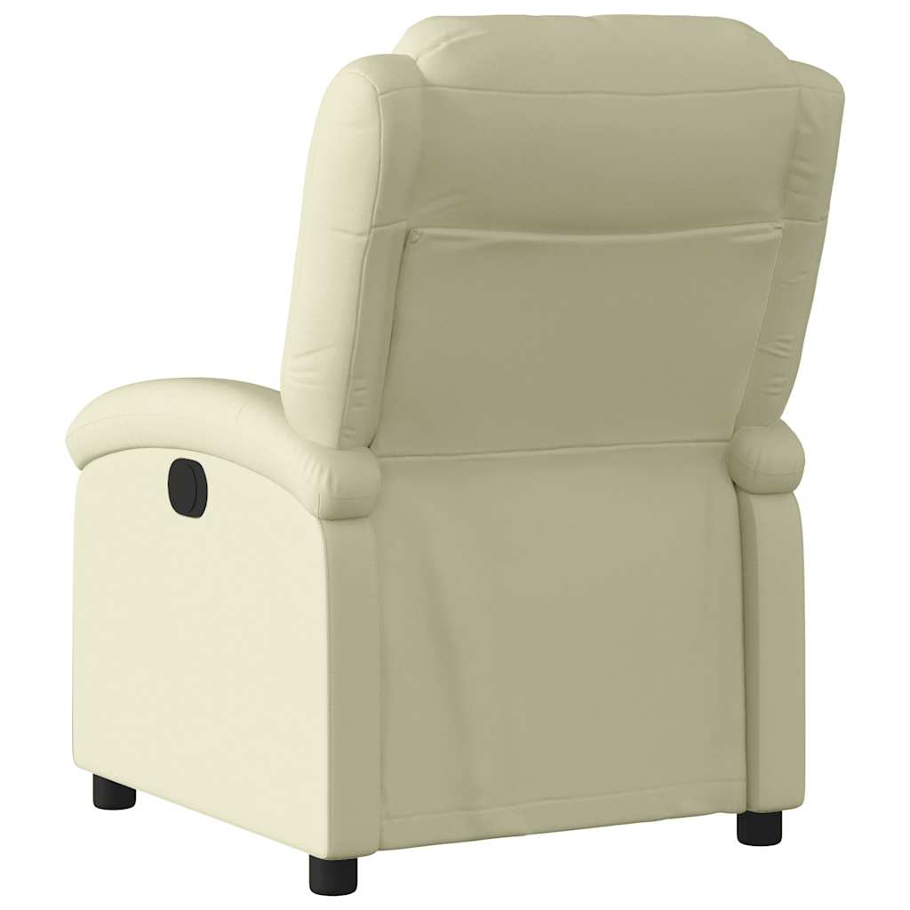 Fauteuil echt leer crèmekleurig