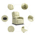 Fauteuil echt leer crèmekleurig