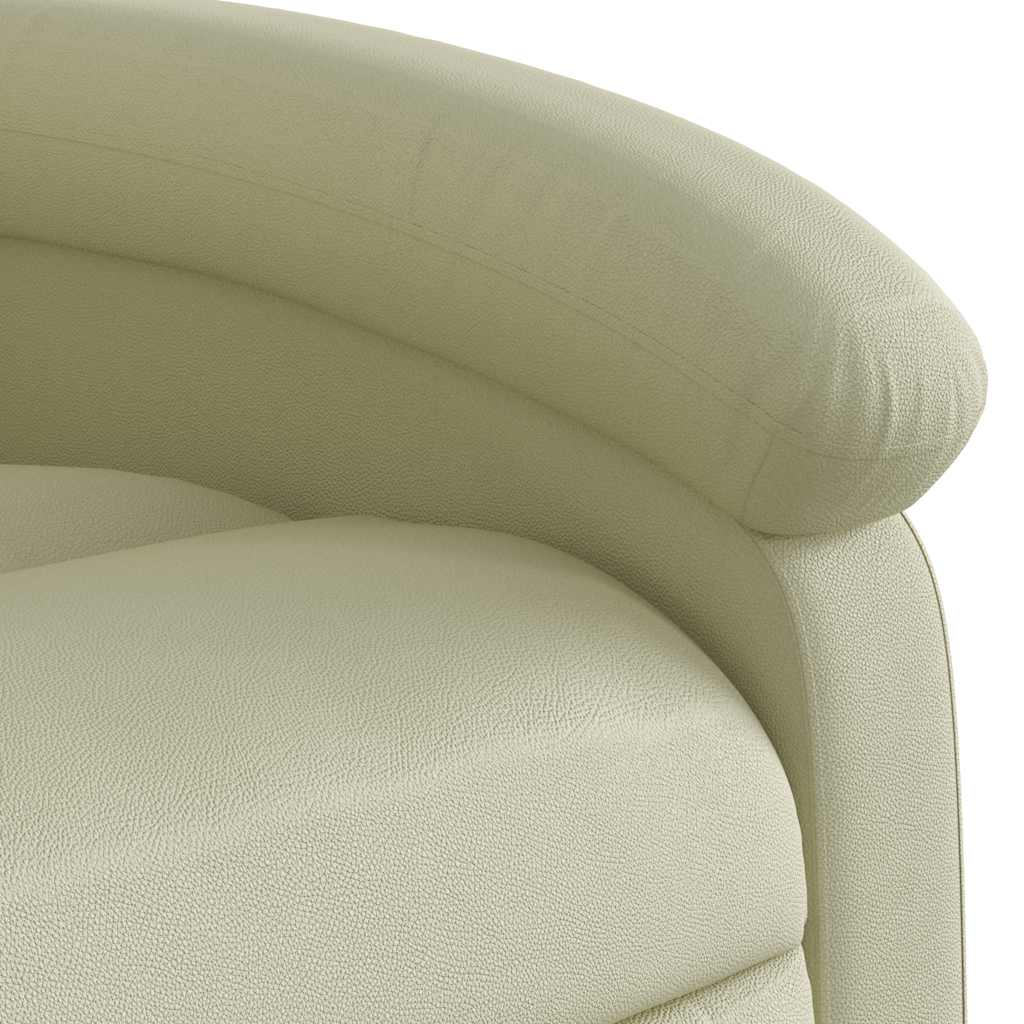 Fauteuil echt leer crèmekleurig