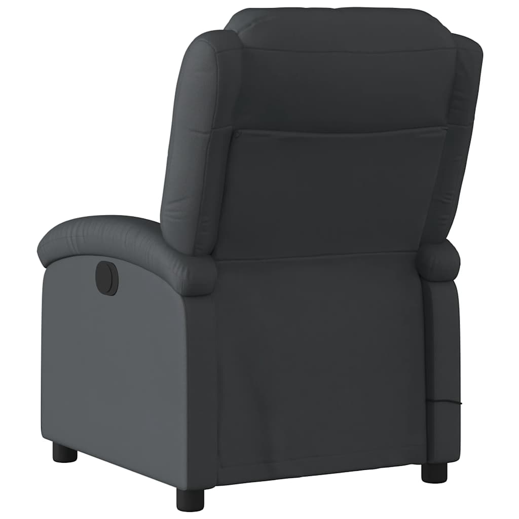 Massagestoel echt leer zwart