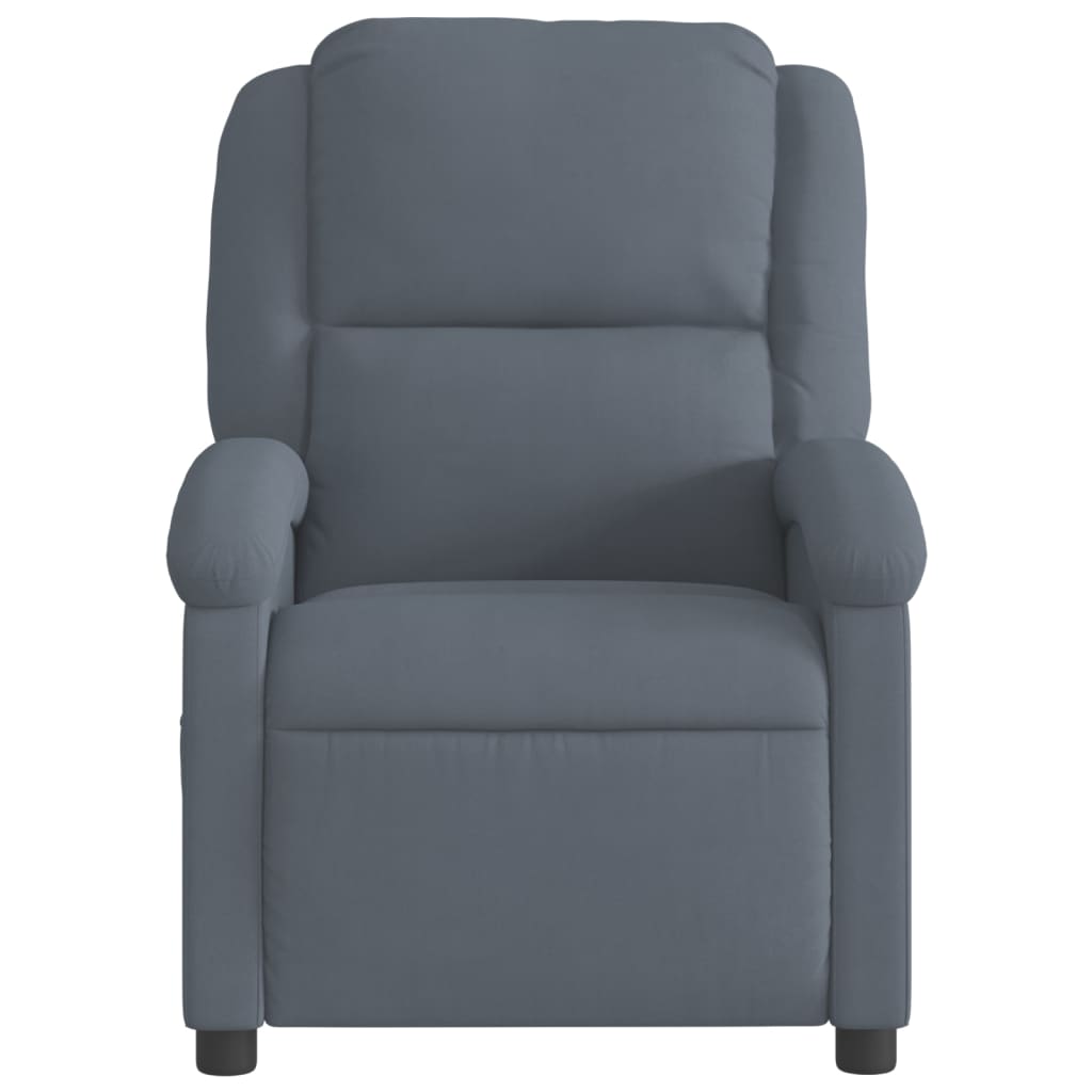Fauteuil verstelbaar fluweel donkergrijs