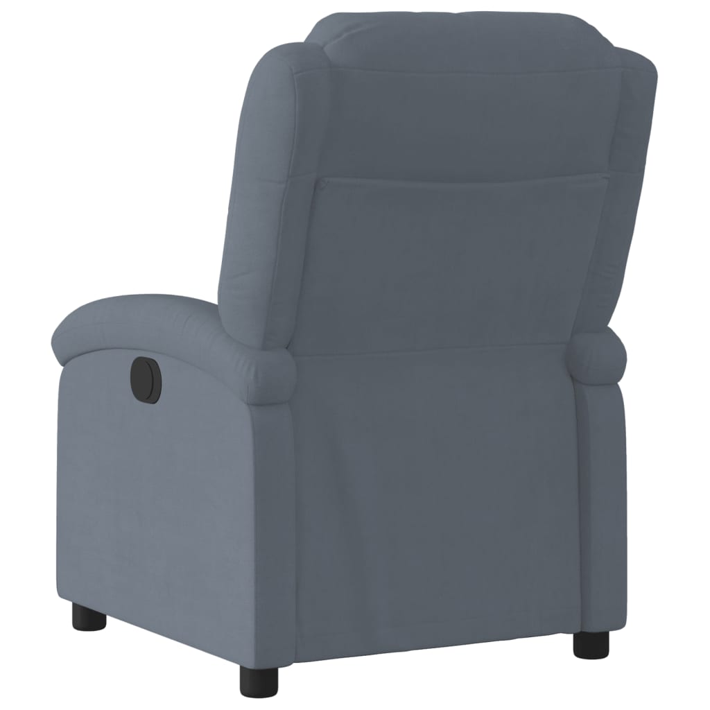 Fauteuil verstelbaar fluweel donkergrijs