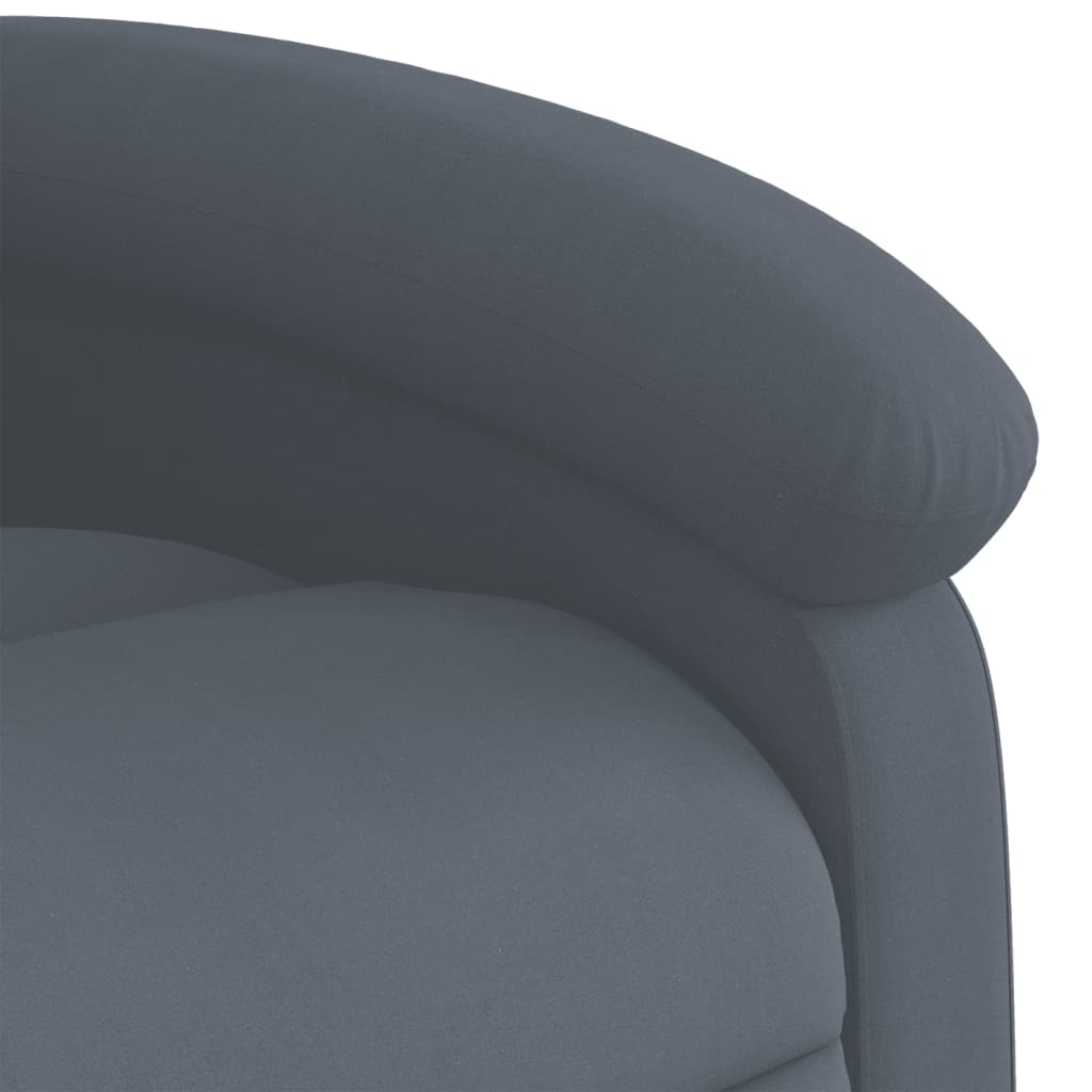 Fauteuil verstelbaar fluweel donkergrijs