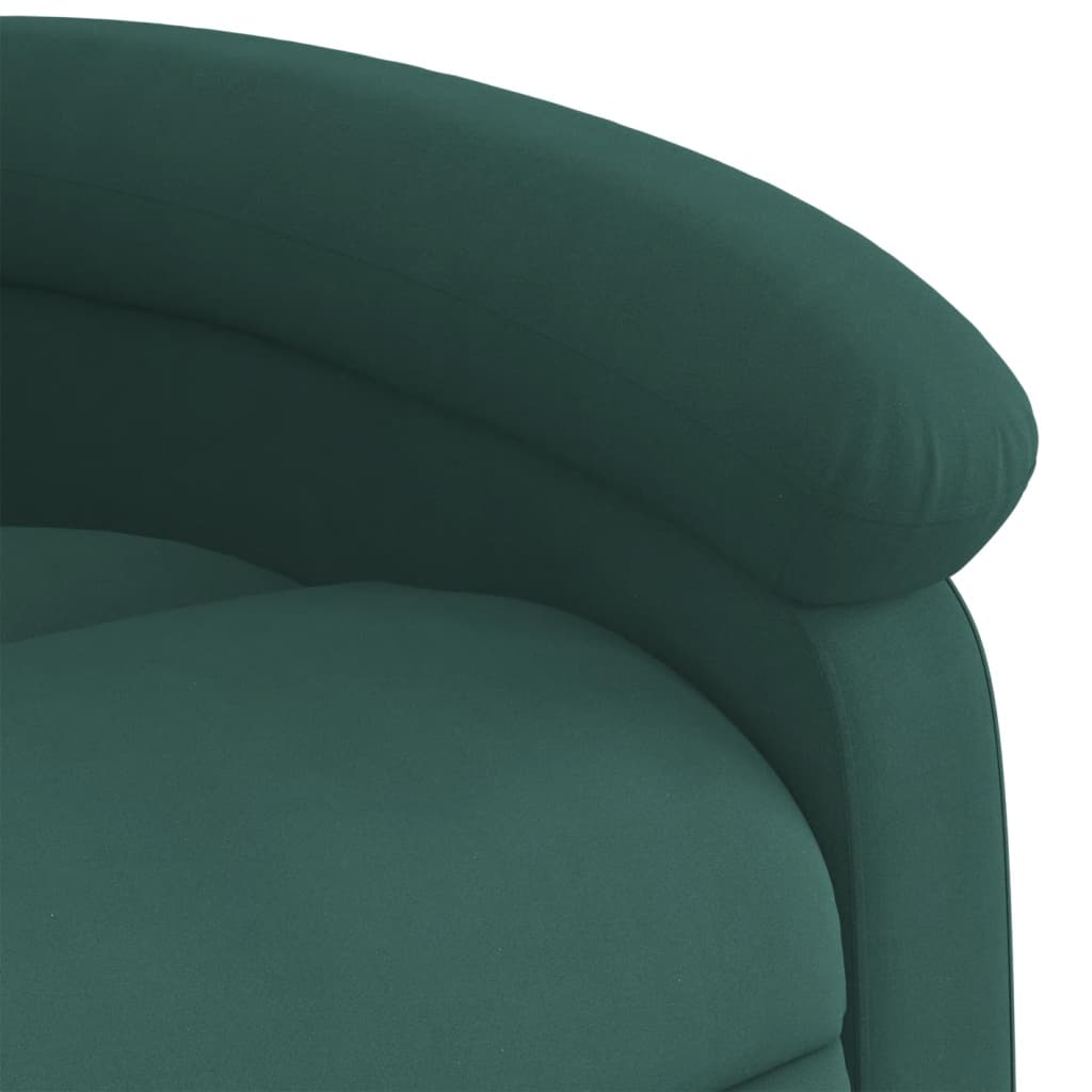 Fauteuil verstelbaar fluweel donkergroen