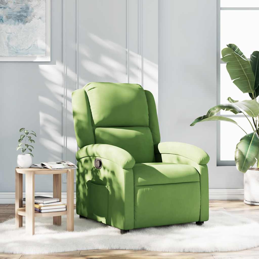 Fauteuil verstelbaar fluweel lichtgroen