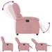 Fauteuil verstelbaar fluweel roze