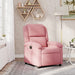 Fauteuil verstelbaar fluweel roze