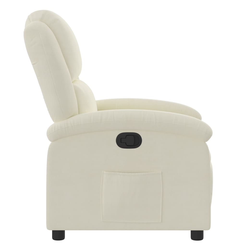 Relaxfauteuil Crème Fluweel