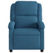 Fauteuil verstelbaar fluweel blauw
