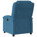 Fauteuil verstelbaar fluweel blauw