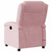 Massagestoel verstelbaar fluweel roze