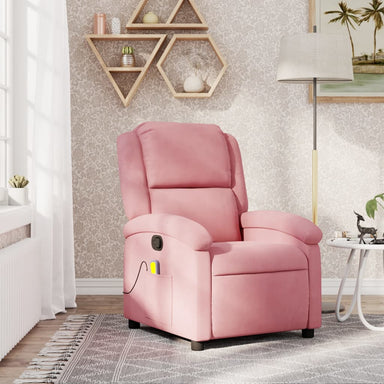 Massagestoel verstelbaar fluweel roze