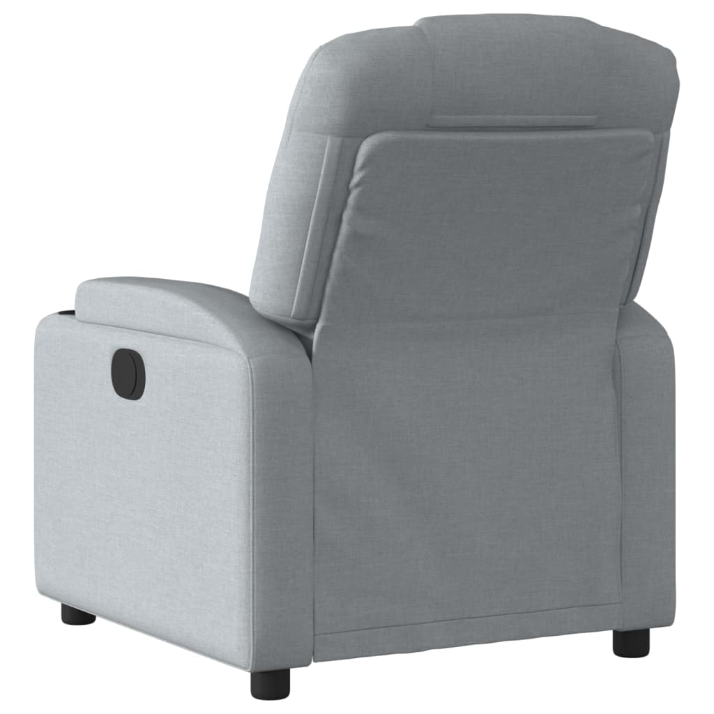 Fauteuil verstelbaar stof lichtgrijs