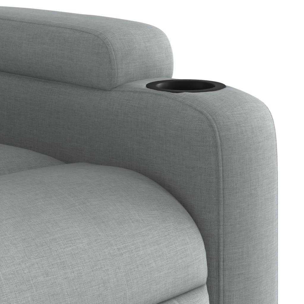 Fauteuil verstelbaar stof lichtgrijs