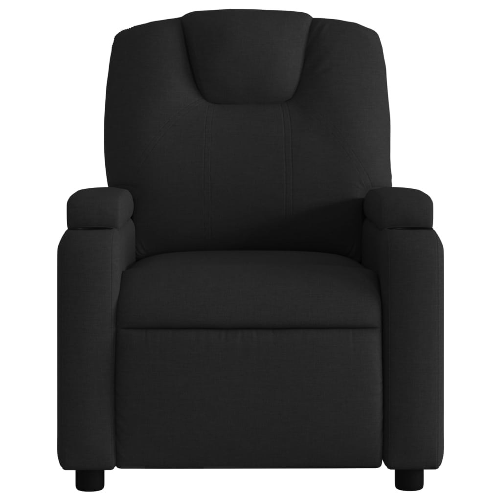 Fauteuil verstelbaar stof zwart