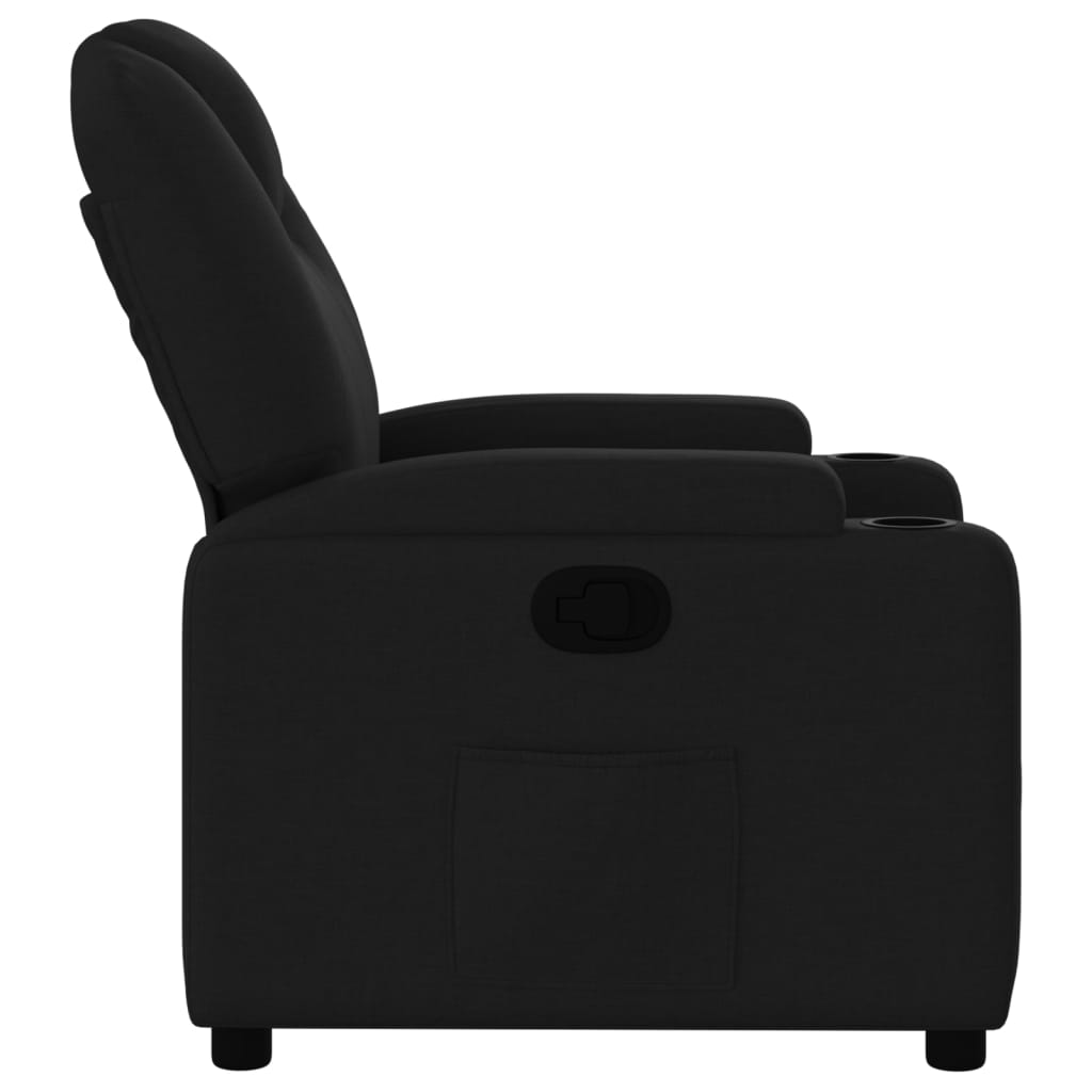 Fauteuil verstelbaar stof zwart