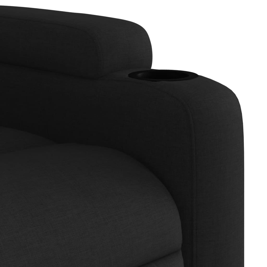 Fauteuil verstelbaar stof zwart