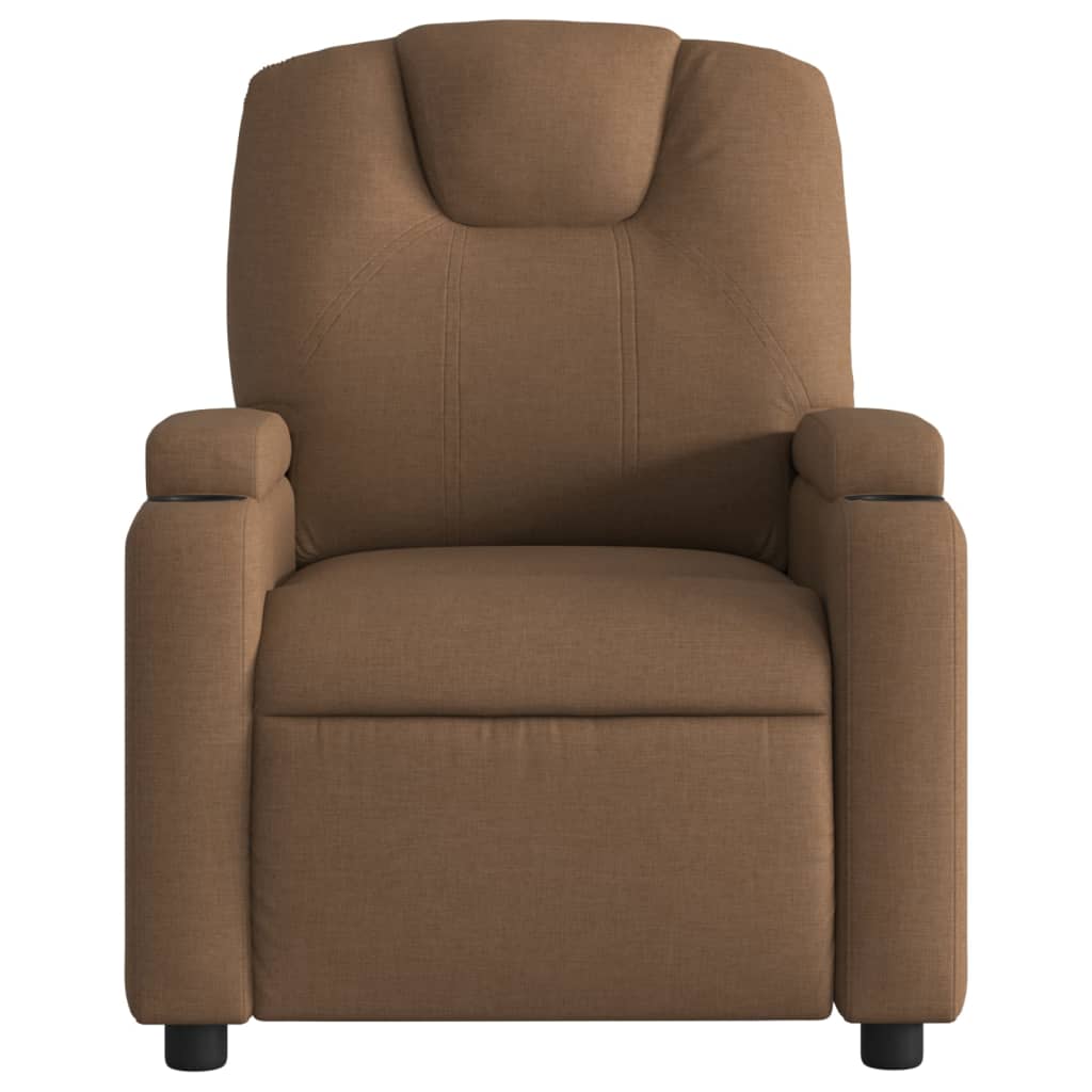 Fauteuil verstelbaar stof bruin