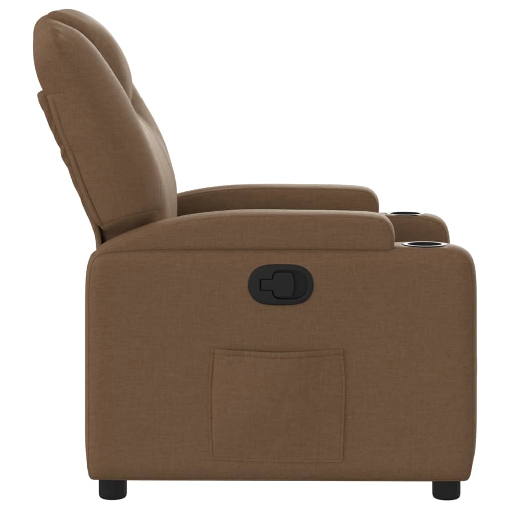Fauteuil verstelbaar stof bruin