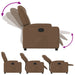 Fauteuil verstelbaar stof bruin