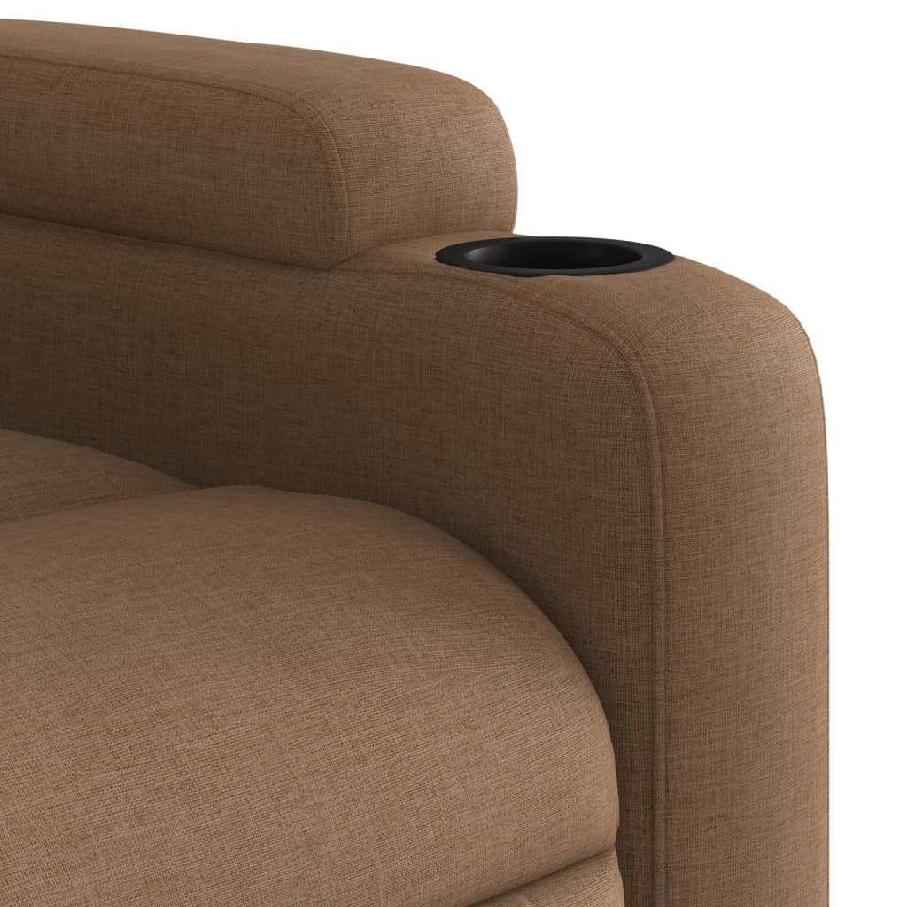 Fauteuil verstelbaar stof bruin