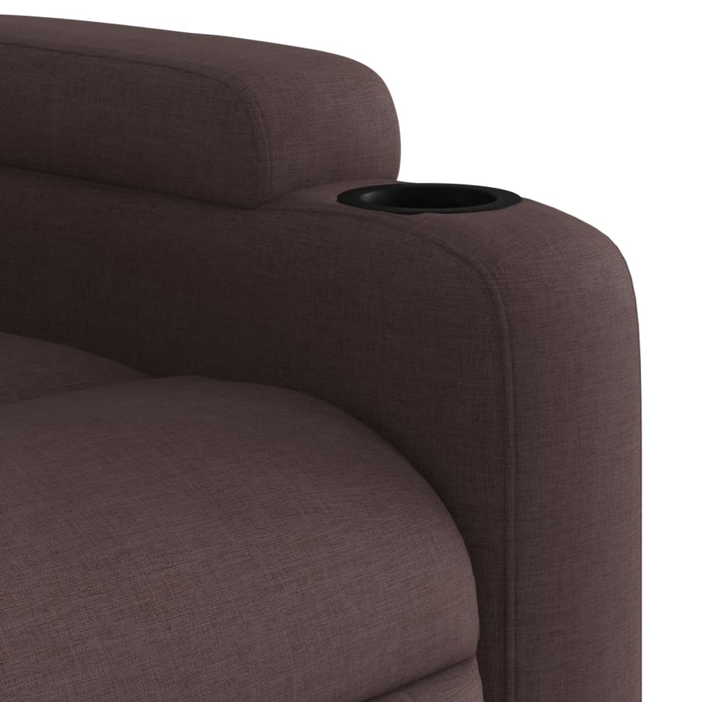 Fauteuil verstelbaar stof donkerbruin