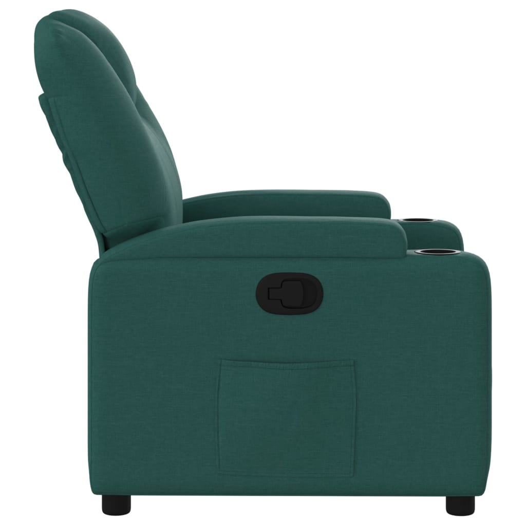 Fauteuil verstelbaar stof donkergroen