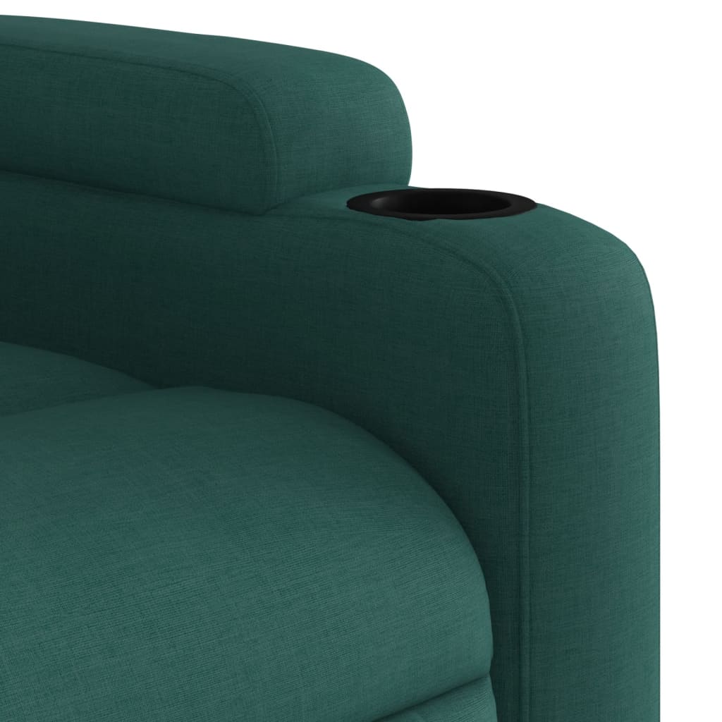 Fauteuil verstelbaar stof donkergroen