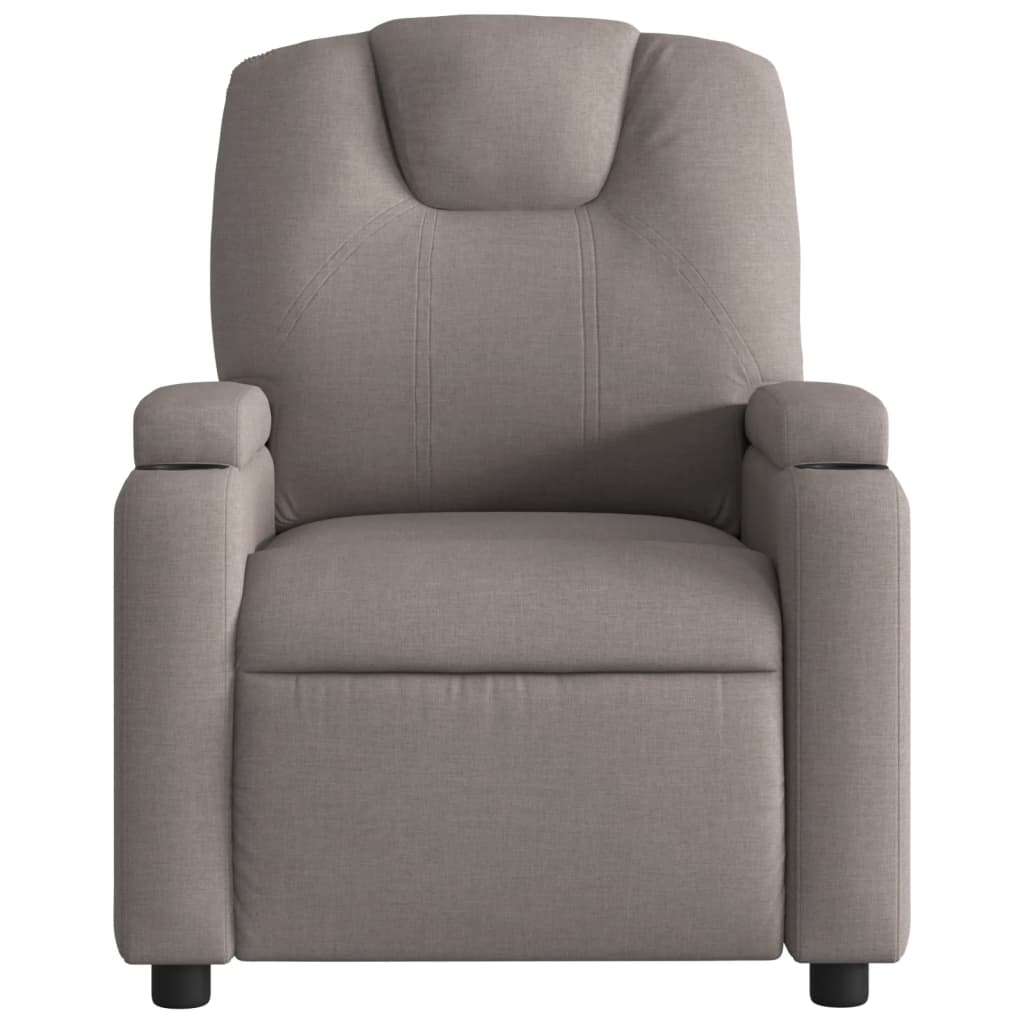 Fauteuil verstelbaar stof taupe