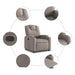 Fauteuil verstelbaar stof taupe
